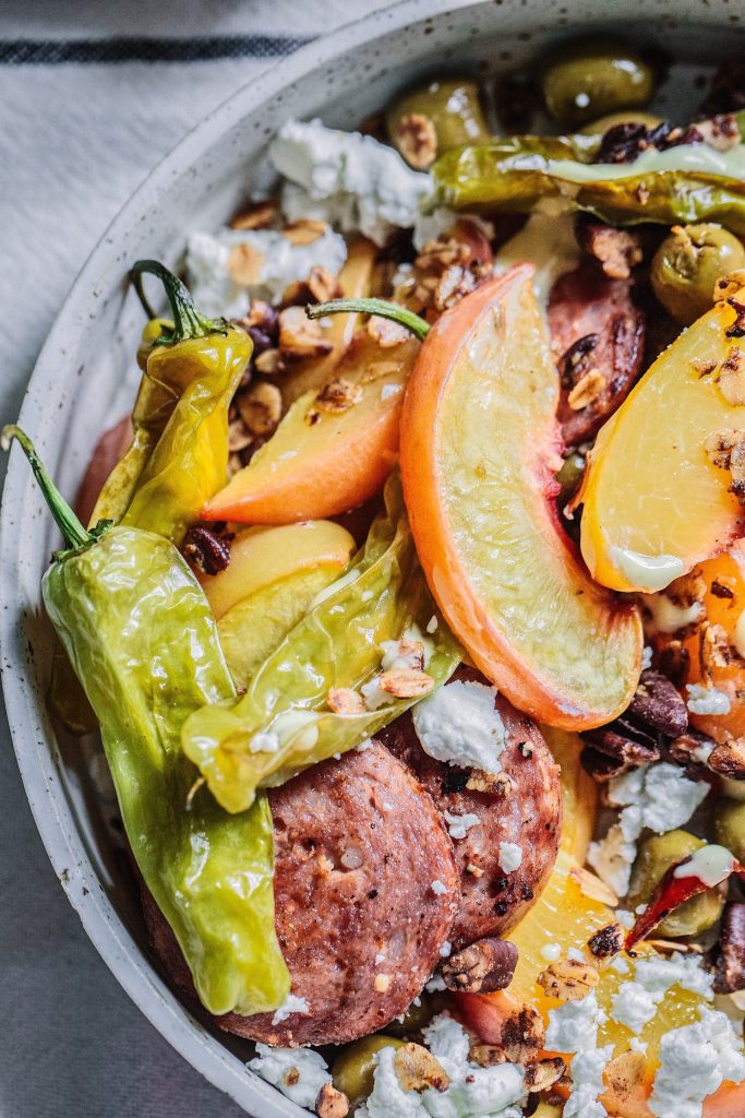 Roasted Peach & Shishito Salad